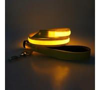 4 Ft LED Dog Lead USB Rechargeable Large Medium Pets Lesh with 3 Lighting Modes Light for Safety Night Walks Yellow