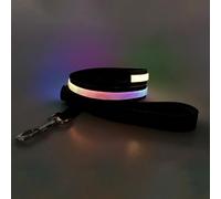 4 Ft LED Dog Lead USB Rechargeable Large Medium Pets Lesh with 3 Lighting Modes Light for Safety Night Walks Golorful