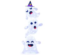 4 FT Lighted Stacked Ghosts Halloween Decoration for Indoor/Outdoor