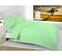 4 Ft Small Double Fitted Sheets By * Textile.Plus* (Pair Pillow Case, Mint Green)