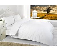 4 Ft Small Double Fitted Sheets By * Textile.Plus* (Pair Pillow Case, White)