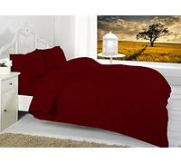 4 Ft Small Double Fitted Sheets By * Textile.Plus* (Pair Pillow Case, Wine)