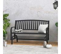 4 Ft. Steel Patio Garden Glider Bench - 2-Person Loveseat Outdoor Furniture for Garden, Porch, or Park -, Stylish, & Comfortable Glider Seating Solution