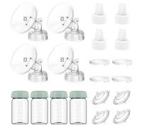 4 Full Pump Parts Kits for Spectra S1/S2/9 Plus/Synergy Gold, Replacement Kit for Spectra Pump Parts 4PC,Include 25mm Flange, Duckbill Valve, Tube, Bottle, Backflow Protector, Not Original Accessories