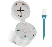 4 Functions Small Pill Tablet Cutter, Portable Pill Splitter with Stainless Steel Blade and Cleaning Brush, Cutting & Storage 2 in 1 Tablet Pills Dispenser for Elderly, Child, Dog, Cat, Pet, Travel