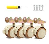 4 Furniture Castors with P-Type Flip Splint Swivel Castors Wheels with Brake Wheels for Cribs for Children Quiet Suitable for Baby Bed Pivoting Wheels Castor Wheels Universal Castor