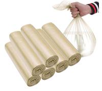 4 Gallon Bathroom Trash Bags,120 Count 6 Rolls Small Trash Garbage Bags, Strong Thin Material Disposable Trash Bags for Office, Home Waste Bin (4Gallon Gold, 120 Count)