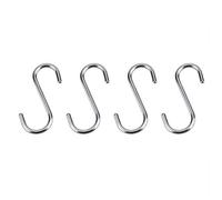 4 ganchos de Acero inoxidable resistentes en Forma de S, resistentes y duraderos para colgar artículos pesados para baño, cocina, armario, lavandería, Camping al aire Libre,