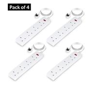 4 Gang Extension Lead, 2M Cable with Indicator Light Geepas White One Size