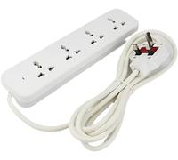 4 Gang Extension Lead Multi Plug Heavy Duty Extension Lead UK Pin Power Strip Extension,3 meter Electric universal Extension Lead 4 Way Extension Cord Desk Power Strip For Bedroom,Kitchen,Office