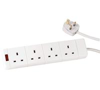 4-GANG Extension with Neon and Lead, White