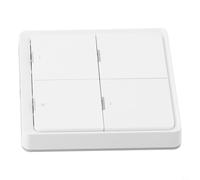 4 Gang for zigbee Scene Switch 12 Scenes Wireless Push Button for Tuya for Smart for Life App No Wiring Required for battery Powered White