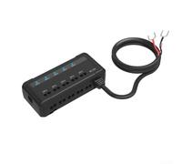 4 Gang Fuse Block 12V Blue Red Light Diagnostic | 4-circuit for power distribution, blue/red LED status, 20A max output, PC insulation, tidy wiring