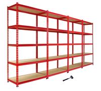 4 Garage Shelves Shelving 5 Tier Unit Racking Boltless Heavy Duty Storage Shelf