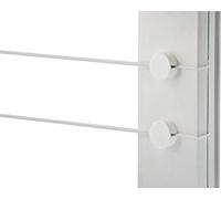 4 GARDINEbasic Curtain Wire Cord Cabel SET for 2 Curtains/for Tilt & Turn type windows/NO Drilling or Glueing/White