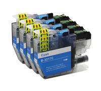 4 Go Inks Cyan Ink Cartridges to Brother LC3217C Compatible/non-OEM for Brother MFC Printers