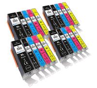 Go Inks 4 Set of 5 Ink Cartridges to replace PGI-550 & CLI-551 Compatible/non-OEM for PIXMA Printers (20 Pack)