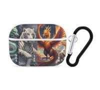 4 Great Divine Beasts AirPod Pro Case, Anti Scratch Hard PC Cover with Keychain, AirPod Pro 2nd/1st Case Accessories for Women Men, White-Style