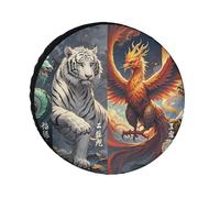 4 Great Divine Beasts Universal Tire Cover Replacement Oxford Fabric Waterproof Wheel Protector for SUV Truck RV Dust Snow Sun Protection 30