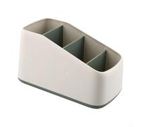 4 Grid Remote Control Organizer Desktop Storage Box for TV Holders Keys Pens Multi Compartment Table For Tidy Case Plastic Home Office(green)