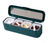 4 Grids Integrated Seasoning Box Set Sealed Divided Spice Container Household(D)