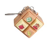 4 Grids PushPop Bubble Stress Relief Keychains Toy for Concentration and Finger Exercise Stress Relief Keychains