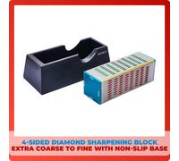 4 Grit Diamond Sharpening Block Sharp Stone Fine Medium Coarse Chisel Plane