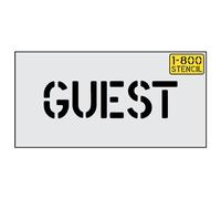 4" Guest Pavement and Curb Marking Stencil - 1/8" (.125") PRO-Grade LDPE - Standard