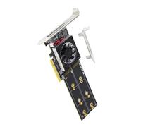 4 HDDs Expansion Card Plugs And Play Installation PCIe3.0 Switches Chip Thermals Management Double Height Metal PCIe Expansion Card For Workstations