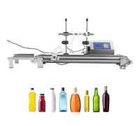 4-Head Automatic Liquid Filling Machine with Belt Conveyor, Adjustable Speed & 0.34-16.91oz Range for Wine & Beverages