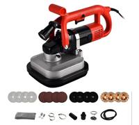 4-Head Concrete Grinder & Wall Sander with Telescopic Extension Rod, 6-Speed Gears for Seamless Floor-to-Wall Transition on Cement, Brick, Marble & Granite