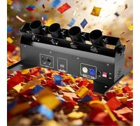 4-Head Electric Confetti Cannon, Festival Celebration Confetti Machine, Professional Confetti Launcher Machine for Weddding Disco Show Club Stage Party.