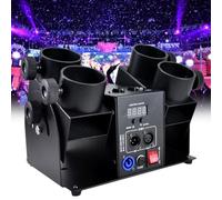 4-Head Electric Confetti Launcher,180° Adjustable,Remote Control | Professional Confetti Shooter,5 Channels,for DJ Nightclub,Disco Show,Stage Party