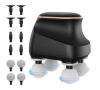 4-Head Massage Gun Deep Tissue Electric Handheld Muscle Percussion Massager 5 Speeds Muscle Massager Gun Quiet Massager Machine with 12 Massage Heads for Shoulder Body Back Leg Pain Relief