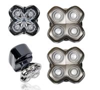 4 Head Shavers Replacement Blades (2 Pack) - Compatible with Pitbull Skull Shaver, Butterfly Kiss Pro & More - Head & Body Electric Shaver Blades for Men and Women