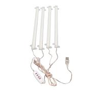 4 Heads Full Spectrum LED Grow Light USB Plug, Adjustable Brightness for Indoor Plant Growth (Sun Light 4000K 168LEDs)
