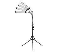 4 Heads Light Lamp with Stand, 420 LED Lamp with Timer, Brightness Adjustable, 360°Rotating(Lamp Does Not Get Hot)