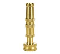 4" Heavy-Duty Brass Hose Nozzle, Adjustable Twist Hose Nozzle, Jet Sweeper Nozzle, Garden Sprayer