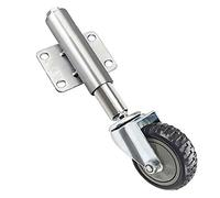 4" Heavy Duty Swivel Casters with Brakes Adjustable Rubber Nylon Gate Wheels for Industrial Use Suitable for Fences and Gate Hardware 100mm Spring Loaded Design