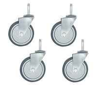4" Heavy Duty Swivel Castors100mm Industrial Trolley Wheels Universal Replacement Foot Wheel for Dining & Transport 4 Pack Smooth Steering