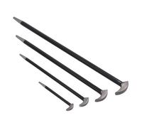 4 Heel & Toe Pry Bar Set Heavy Duty Podger Crowbar Pry Tool Rolling Head Pry Bar