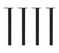 4 Height Adjustable Table Legs Black 710 mm