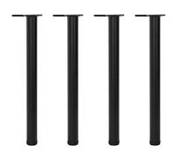 4 Height Adjustable Table Legs Black 710 mm vidaXL