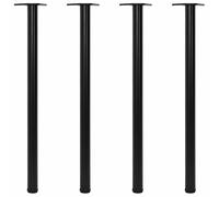 4 Height Adjustable Table Spare Legs Feet Foot Black Bar Table Worktop Desk