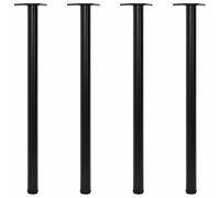 Vidaxl 4 Height Adjustable Table Legs Black 1100 mm