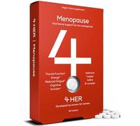 4 HER Menopause Supplement with High Strength Sage & 160mg Red Clover - Developed by Women for Women - Hormone-Free Support - 60 Vegan Tablets