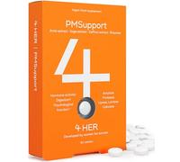 4 HER PMSupport - PMS Supplements for Women - 60 Vegan Tablets - for Premenstrual Support and Hormone Balance for Women - with Digestive Enzymes, Sage Extract, Amla Berry Extract, Saffron Extract
