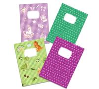 4 High-Quality Paper Folders A4 for Children, School Folder Set for Primary School Students, Post Folder School with Elastic Band, Unicorn and Dinosaur