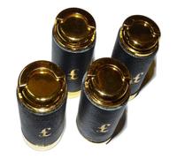 (4 holders) 1 LEATHER BOUND COIN HOLDERS