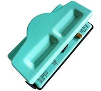4 Hole Mushroom Punch, Metal Hole Puncher with Ruler Guide for A3-A7 Paper, 5 Sheets Capacity, Portable Planner Punch with Paper Catcher for DIY, Notebook, Calendar Making